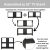 Expandable Side by Side or Stacking TV Stand for TVs up to 70 inches, Black Oak