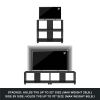Expandable Side by Side or Stacking TV Stand for TVs up to 70 inches, Black Oak