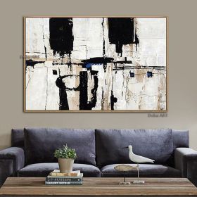 Oil Painting Handmade Hand Painted Wall Art Mintura Modern Abstract Landscape Picture For Home Living Room hallway bedroom luxurious decorative p (size: 90X120cm)