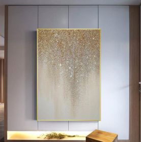 100% Hand Painted Abstract Oil Painting Wall Art Modern Gold Foil Picture On Canvas Minimalist Home Decoration For Living Room No Frame (size: 90X120cm)