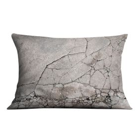 Cracked concrete Cushion (Insert: With Insert, size: 14" X 14")